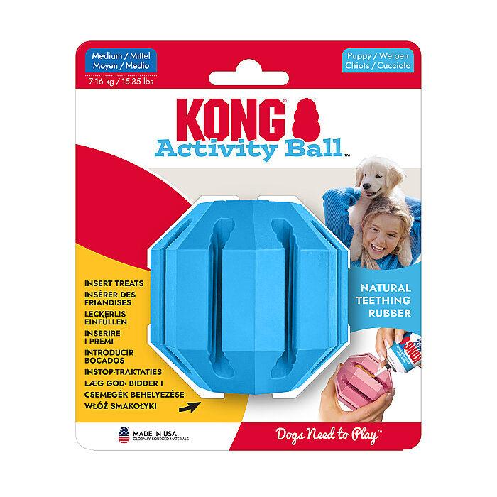 KONG Puppy Activity Yavru Köpekler için Çok Amaçlı Aktivite Oyuncağı M - 1