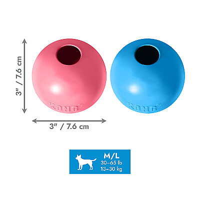 KONG Puppy Ball Delikli Top Şeklinde Çok Amaçlı Yavru Köpek Oyuncağı M/L (1)