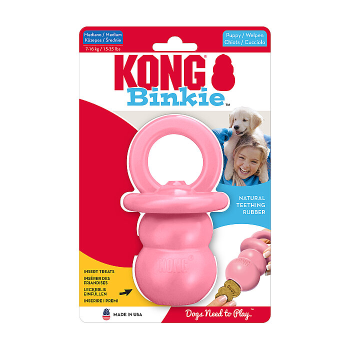 KONG Puppy Binkie Tutma Yeri Olan Yavru Köpek Oyuncağı M - 1