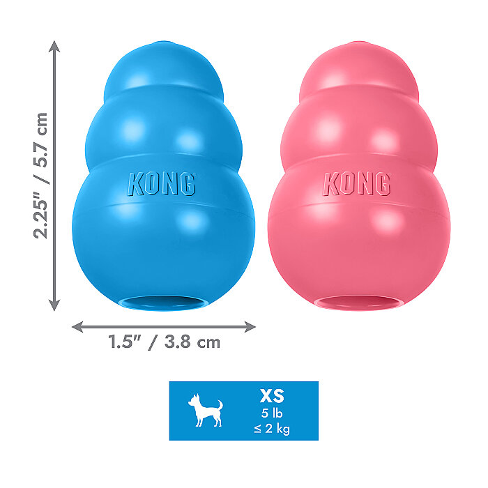 KONG Puppy Yavru Köpekler için Çok Amaçlı Isırma Oyuncağı XS - 2