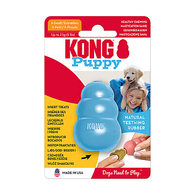 KONG Puppy Yavru Köpekler için Çok Amaçlı Isırma Oyuncağı XS - 1