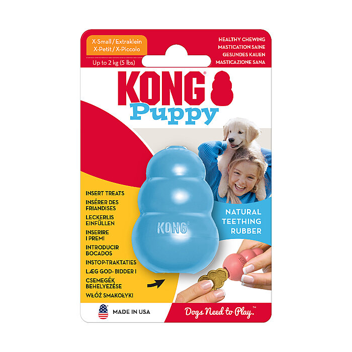 KONG Puppy Yavru Köpekler için Çok Amaçlı Isırma Oyuncağı XS - 1
