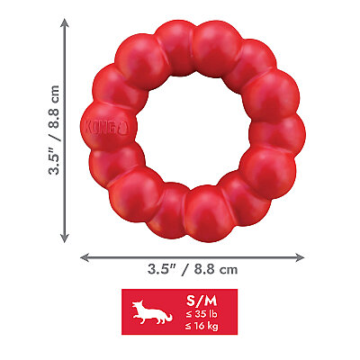 KONG Ring Köpekler için Yüzük Şeklinde Çok Amaçlı Isırma Oyuncağı S/M (1)