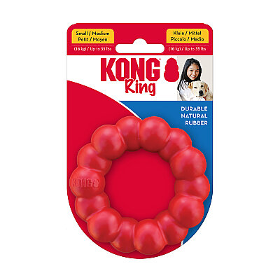 KONG Ring Köpekler için Yüzük Şeklinde Çok Amaçlı Isırma Oyuncağı S/M