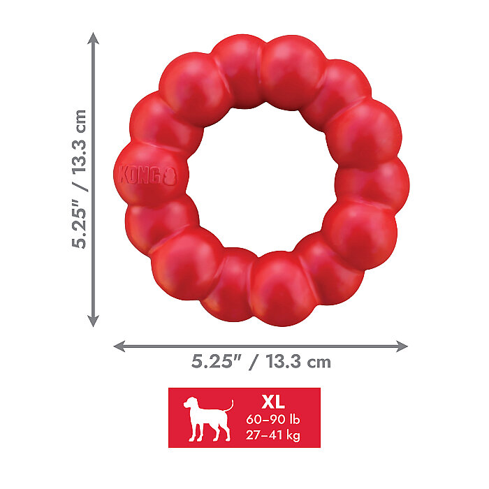 KONG Ring Köpekler için Yüzük Şeklinde Çok Amaçlı Isırma Oyuncağı XL - 2