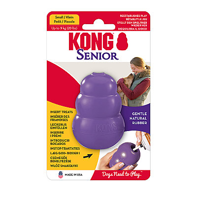 KONG Senior Yaşlı Köpekler için Çok Amaçlı Isırma Oyuncağı Hafif Yumuşak S - 1