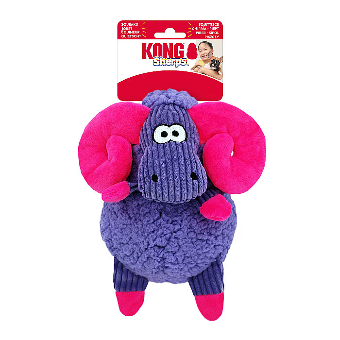 KONG Sherps Sevimli Hipopotam Şeklinde Peluş Köpek Oyuncağı M - 1