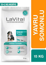 LaVital - LaVital Büyük Irk Yavru Kuru Köpek Maması (Maxi Puppy) Somonlu 13+2 KG Hediye