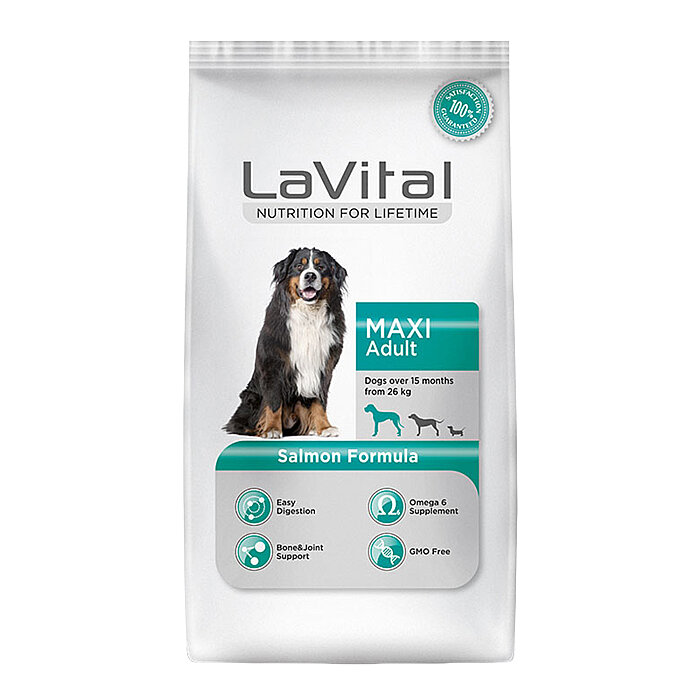 LaVital Büyük Irk Yetişkin Kuru Köpek Maması (Maxi Adult) Somonlu 15KG - 1