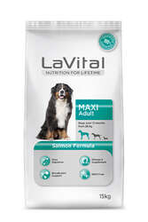 LaVital Büyük Irk Yetişkin Kuru Köpek Maması (Maxi Adult) Somonlu 15KG - Thumbnail