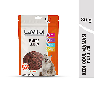 LaVital Kedi Ödül Maması Kuzulu 80g