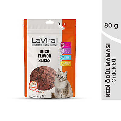 LaVital Kedi Ödül Maması Ördekli 80g - 1