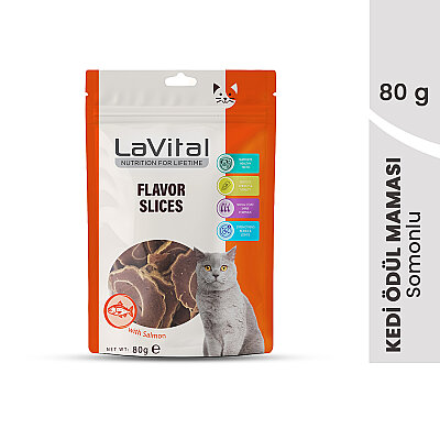 LaVital Kedi Ödül Maması Somonlu 80g