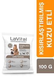 LaVital Kısırlaştırılmış Kuru Kedi Maması (Sterilised Adult) Kuzu Etli 100GR - Thumbnail