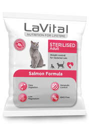 LaVital Kısırlaştırılmış Kuru Kedi Maması (Sterilised Adult) Somonlu 100GR - Thumbnail