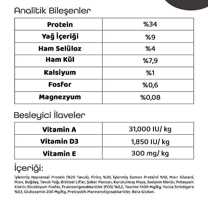 LaVital Kısırlaştırılmış Kuru Kedi Maması (Sterilised Adult) Somonlu 12KG - 4