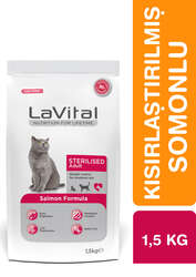 LaVital Kısırlaştırılmış Kuru Kedi Maması (Sterilised Adult) Somonlu 1,5KG - Thumbnail