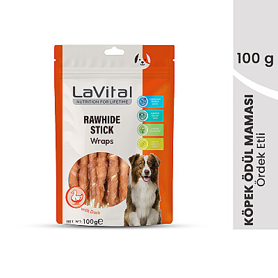LaVital Köpek Ödül Maması Ördek Eti Sarılı Çubuk 100g - 1