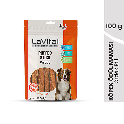 LaVital Köpek Ödül Maması Ördek Eti Sarılı Dolgulu Çubuk 100g