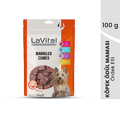 LaVital Köpek Ödül Maması Ördek Etli Küp 100 g