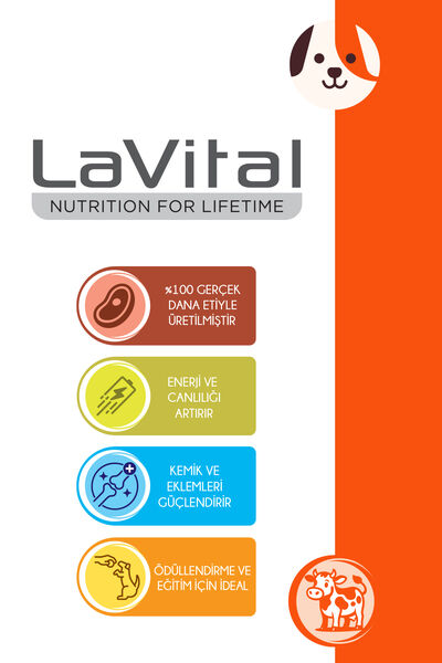 LaVital Köpek Ödül Maması Sığır Etli Yumuşak Çubuk 100g
