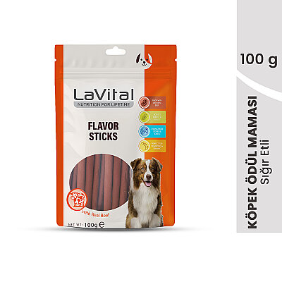 LaVital Köpek Ödül Maması Sığır Etli Yumuşak Çubuk 100g - 1