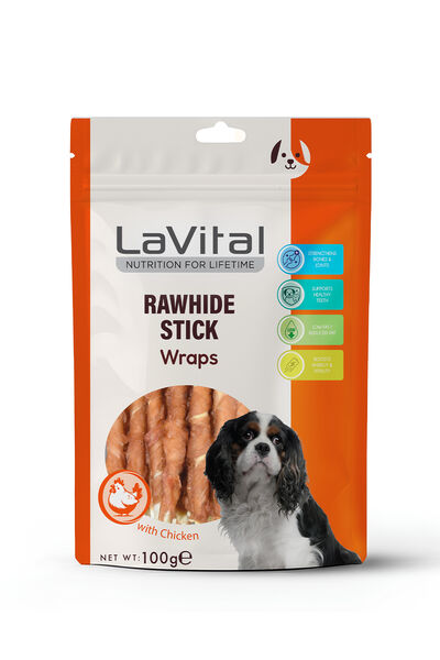 LaVital Köpek Ödül Maması Tavuk Etli Sarılı Çubuk 100g