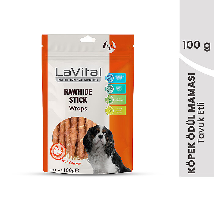 LaVital Köpek Ödül Maması Tavuk Etli Sarılı Çubuk 100g - 1