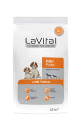 LaVital Küçük Irk Yavru Kuru Köpek Maması (Mini Puppy) Kuzu Etli 1,5KG - Thumbnail