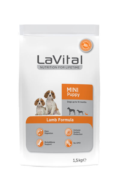 LaVital Küçük Irk Yavru Kuru Köpek Maması (Mini Puppy) Kuzu Etli 1,5KG