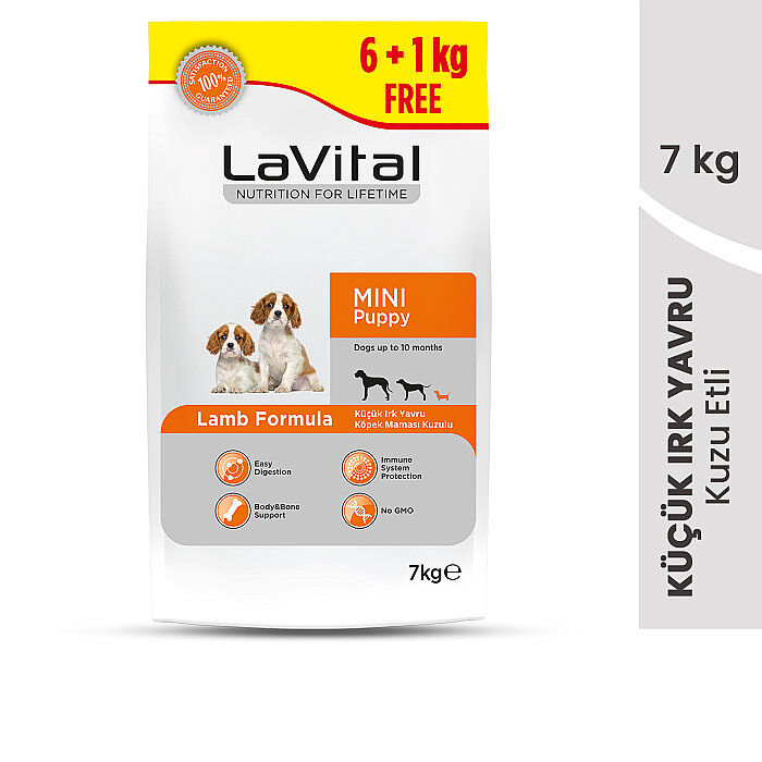 LaVital Küçük Irk Yavru Kuru Köpek Maması (Mini Puppy) Kuzu Etli 6+1 KG - 2
