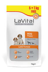 LaVital - LaVital Küçük Irk Yavru Kuru Köpek Maması (Mini Puppy) Kuzu Etli 6+1 KG