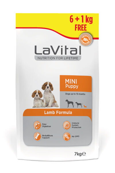 LaVital Küçük Irk Yavru Kuru Köpek Maması (Mini Puppy) Kuzu Etli 6+1 KG