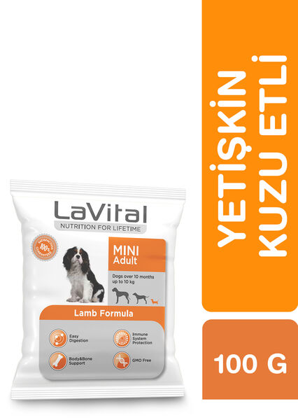 LaVital Küçük Irk Yetişkin Kuru Köpek Maması (Mini Adult) Kuzu Etli 100GR