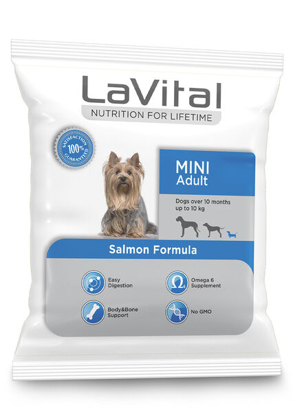 LaVital Küçük Irk Yetişkin Kuru Köpek Maması (Mini Adult) Somonlu 100GR