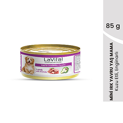 Lavital Kuzulu Etli ve Enginarlı Mini ırk Yavru Köpek Konservesi 85GR