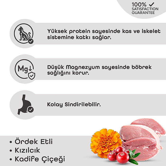 Lavital Ördekli, Kızılcık ve Kadife Çiçekli Yetişkin Kedi Konservesi 85GR - 2