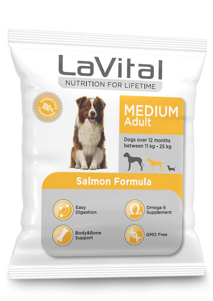 LaVital Orta Irk Yetişkin Kuru Köpek Maması (Medium Adult) Somonlu 100GR