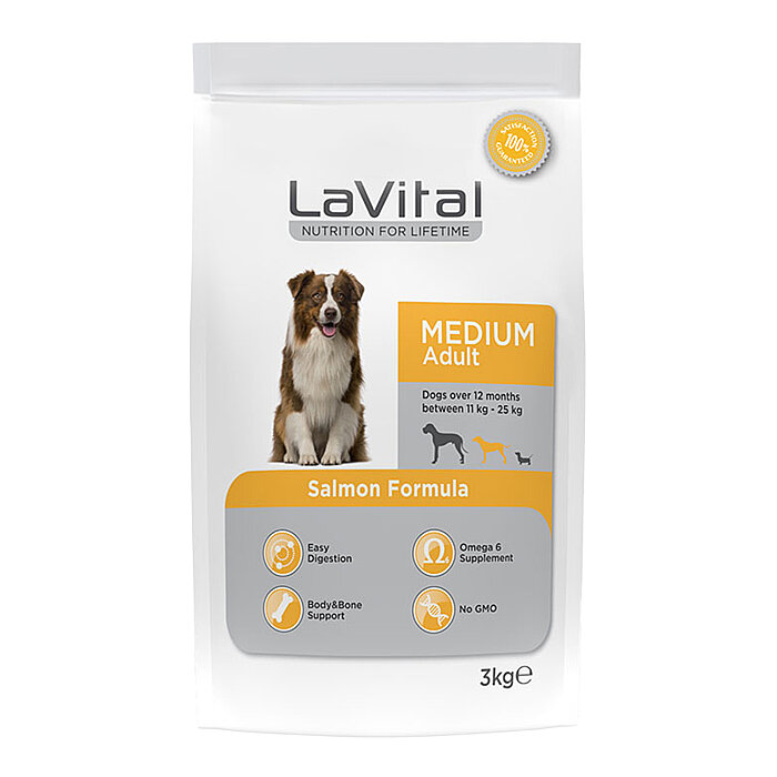 LaVital Orta Irk Yetişkin Kuru Köpek Maması (Medium Adult) Somonlu 3KG - 1