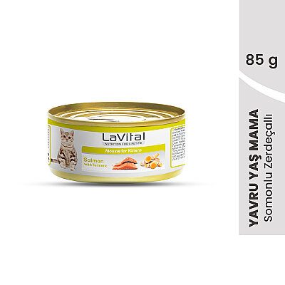 Lavital Somonlu ve Zerdeçallı Yavru Kedi Konservesi  85GR