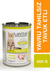 LaVital Tahılsız Yavru Yaş Kedi Maması (Kitten) Ezme Tavuk Etli 400GR - Thumbnail