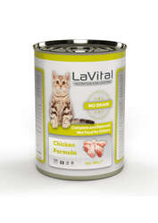 LaVital Tahılsız Yavru Yaş Kedi Maması (Kitten) Ezme Tavuk Etli 400GR - Thumbnail