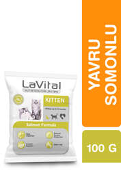 LaVital Yavru Kuru Kedi Maması (Kitten) Somonlu 100GR - Thumbnail