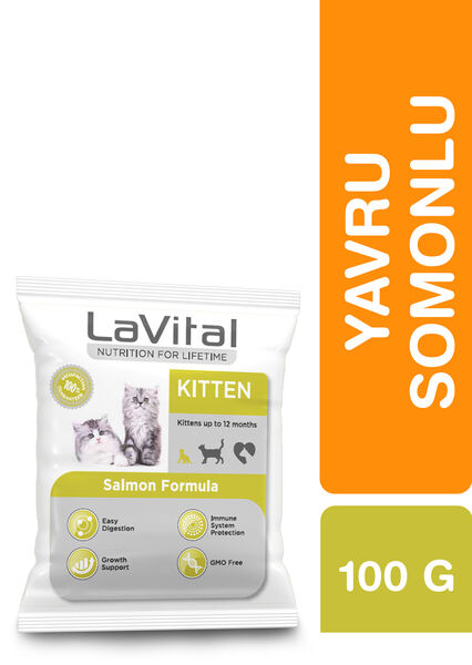 LaVital Yavru Kuru Kedi Maması (Kitten) Somonlu 100GR