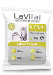 LaVital Yavru Kuru Kedi Maması (Kitten) Somonlu 100GR - Thumbnail