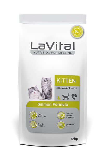 LaVital Yavru Kuru Kedi Maması (Kitten) Somonlu 12KG
