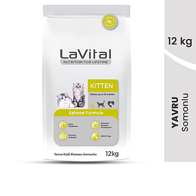 LaVital Yavru Kuru Kedi Maması (Kitten) Somonlu 12KG (1)