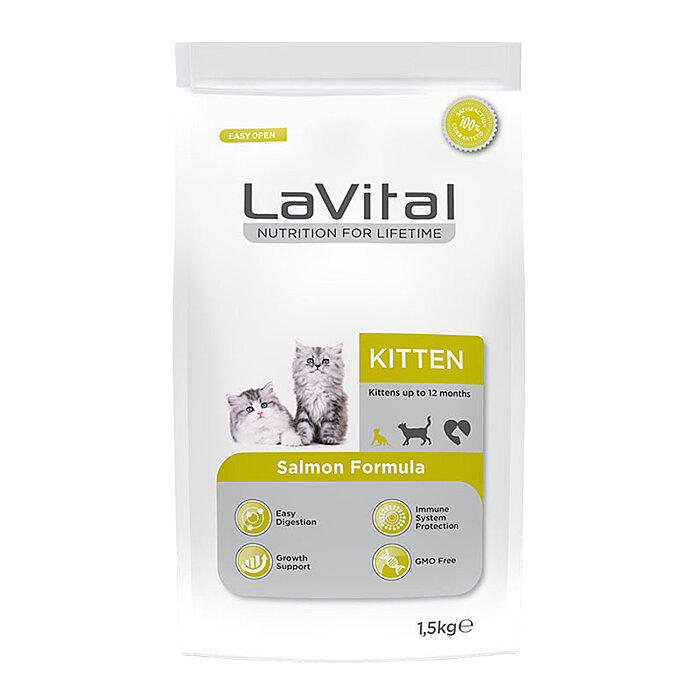 LaVital Yavru Kuru Kedi Maması (Kitten) Somonlu 1,5KG - 1