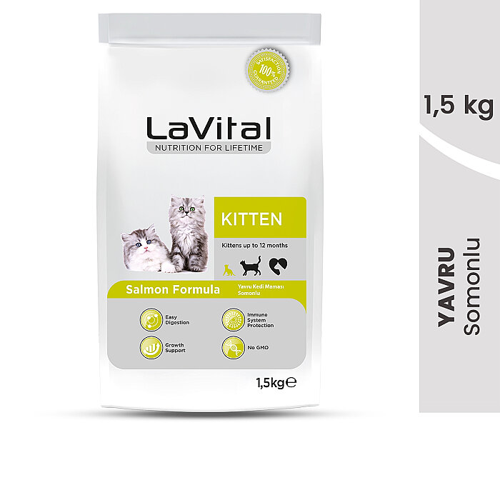LaVital Yavru Kuru Kedi Maması (Kitten) Somonlu 1,5KG - 2