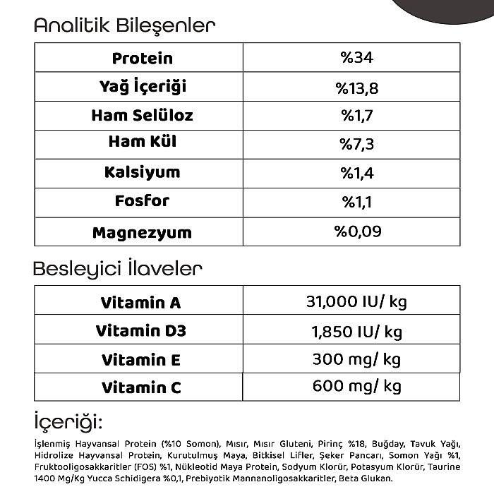 LaVital Yetişkin Kuru Kedi Maması (Sensitive Adult) Somonlu 12KG - 4